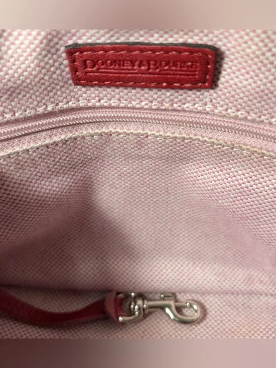 Vintage Mini Dooney & Bourke Red Leather Domed Satchel - Picture 6 of 7